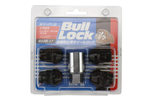 KICS Bull Lock Wheel Lock Set 17mm 12X1.25 Black - Universal