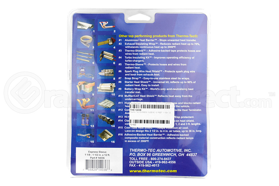 Thermo Tec Express Sleeve 1.5in x 12ft (Part Number: 14036) Thermo Tec Express Sleeve 1.5in x 12ft (Part Number: )