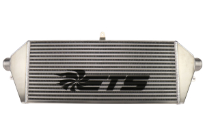 ETS Front Mount Intercooler Silver Core Black Stencil - Subaru STI 2008 - 2014