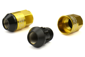 KICS Leggdura Racing Shell Type Lug Nut Set 35mm Closed-End Look 12X1.25 Gold - Universal