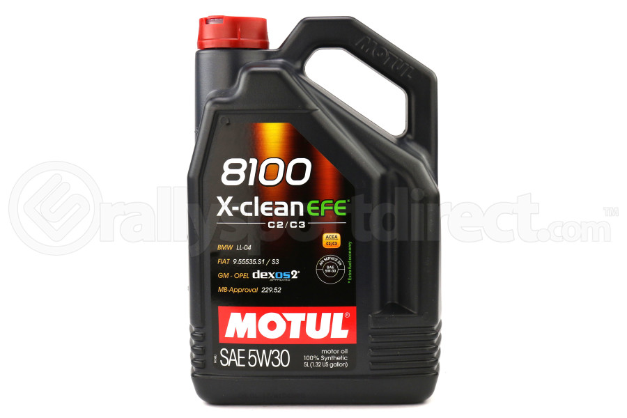 Motul 8100 Xclean Efe 5w30 Engine Oil 5l 107206 Free Shipping Rallysport Direct