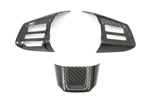 OLM S-line Carbon Fiber Steering Wheel Covers - Subaru WRX / STI 2015