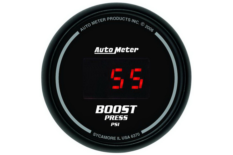 Autometer Digital Boost Gauge Red LED 52mm 6370