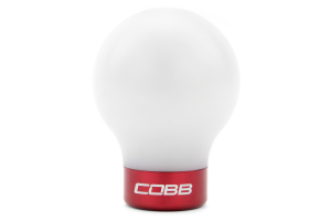 COBB Tuning Delrin Shift Knob White/Red 6MT - Subaru 6MT Models (inc. 2004+ STI / 2015+ WRX)