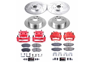 Power Stop Z23 Evolution Coated Brake Kit w/ Calipers Front and Rear - Subaru Models (inc. 2014-2018 Forester / 2013-2017 Crosstrek)