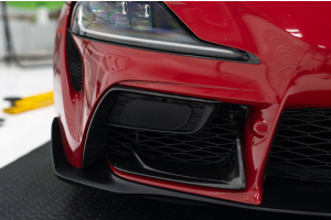 OLM LE Dry Carbon Fiber Front Side Bumper Covers - Toyota Supra 2020+