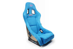 NRG Innovations FRP Bucket Seat ULTRA Edition w/ Pearlized Back Blue Alcantara - Universal
