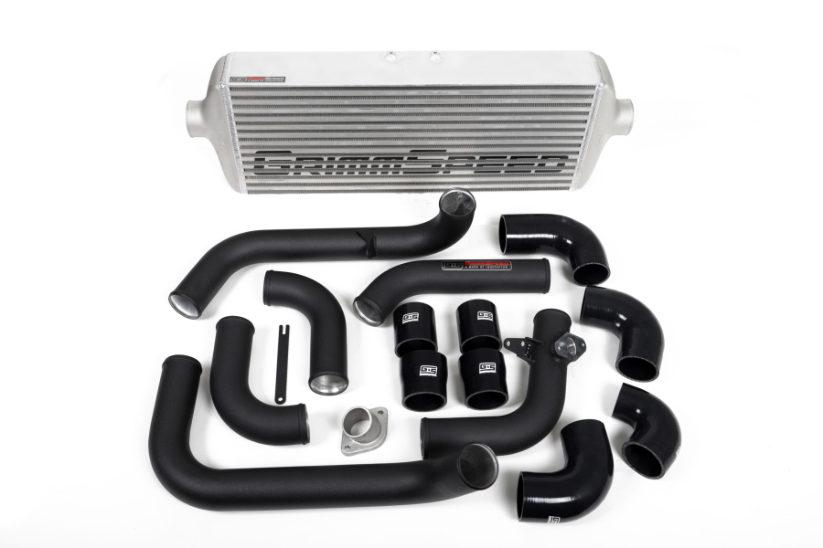 GrimmSpeed Front Mount Intercooler Kit w/ Black Piping - Subaru WRX 2008-2014