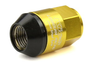 KICS Leggdura Racing Shell Type Lug Nut Set 35mm Closed-End Look 12X1.25 Gold - Universal