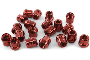Muteki Lug Nuts 12x1.25 Open Ended Red  - Universal