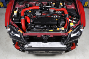 GrimmSpeed Front Mount Intercooler Kit w/ Red Piping - Subaru STI 2008-2014