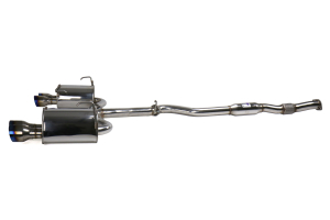 Invidia Q300 Cat Back Exhaust Single Layer Titanium Burnt Tips - Subaru WRX / STI Sedan 2011-2014