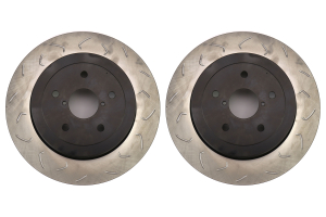 FactionFab Swept Slot Bi-Directional Rotor Pair Rear - Subaru STI 2005-2007