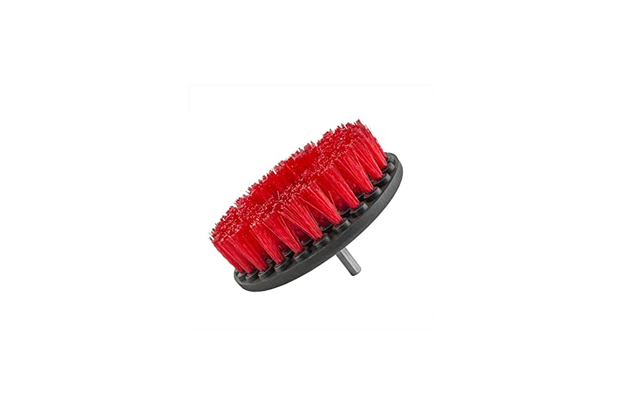 Chemical Guys Carpet Brush w/ Drill Attachment Hard Red - Universal