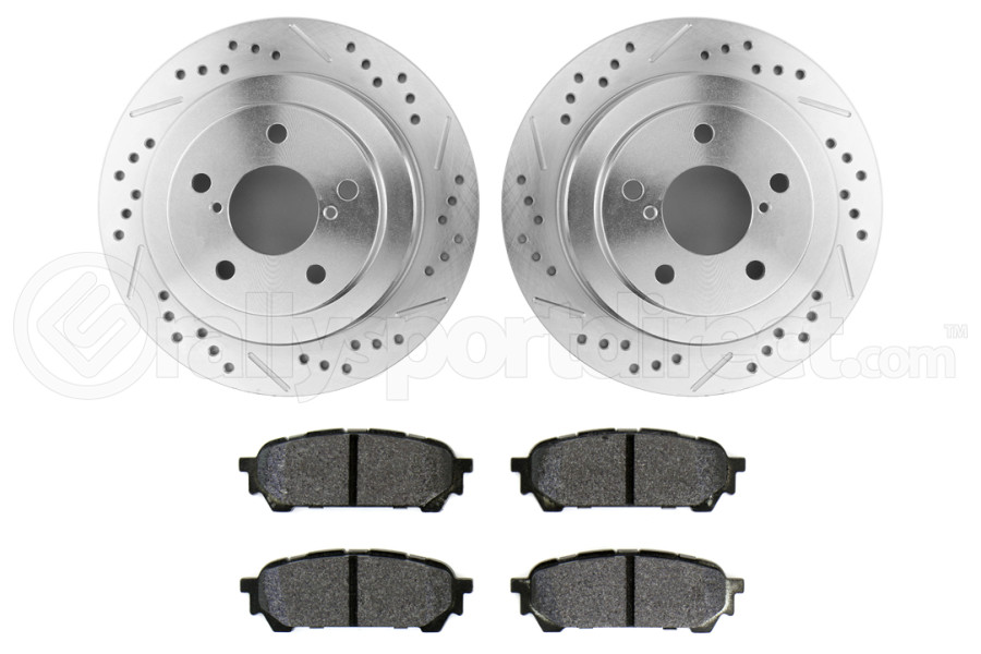 Hawk Performance Rotors w HPS 50 Pads Kit Rear Subaru WRX 20042005