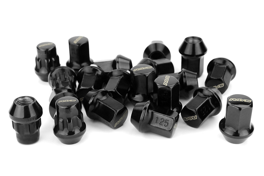 Volk Racing Rays 17 Hex 12X125 Lug Nuts Black W1712125B