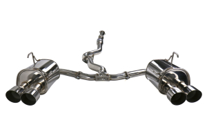 Invidia Q300 Cat Back Exhaust Single Layer Stainless Steel Tips - Subaru WRX / STI Sedan 2011-2014