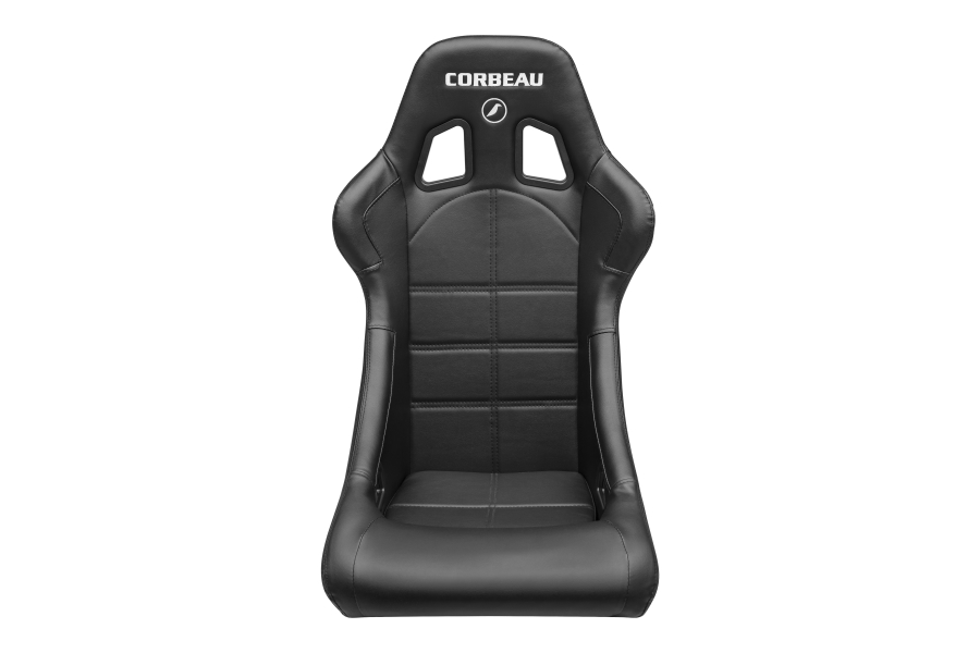 Corbeau Forza Black Vinyl Fixed Back Seat - Universal