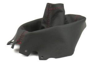 AutoStyled Black Leather Shift Boot w/ Red Stitching - Subaru WRX 2015+