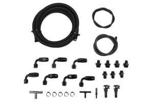 IAG Braided Fuel Line and Fitting Kit For Aftermarket FPR - Subaru Models (inc. 2002-2014 WRX / 2007+ STI)