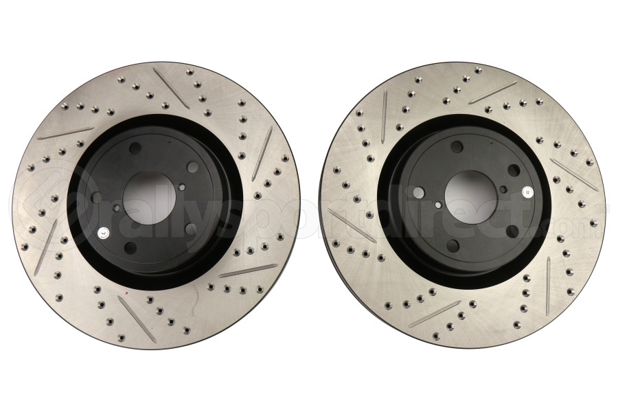 Stoptech Drilled and Slotted Rotor Pair Front Subaru WRX 20152021