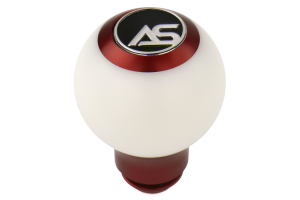 AutoStyled Subaru 5 Speed Shift Knob Red w/ White Delrin Center - Subaru 5MT Models (inc. 2002-2014 WRX) 