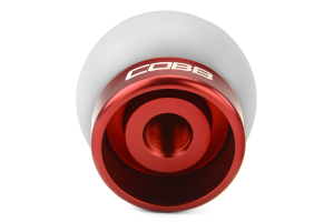 COBB Tuning Delrin Shift Knob White/Red - Ford Mustang 2015+
