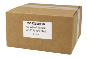ISC Suspension Wheel Spacers 5x100 15mm Black Pair - Subaru Models (inc. 2002-2014 WRX