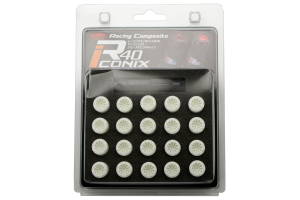 KICS R40 Iconix Plastic Caps White M12X1.25 - Universal