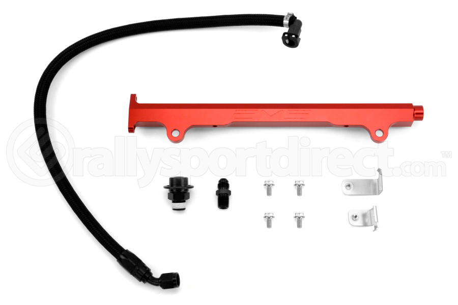 AMS Fuel Rail w Pulsation Damper Red Mitsubishi Evolution GSR 2008