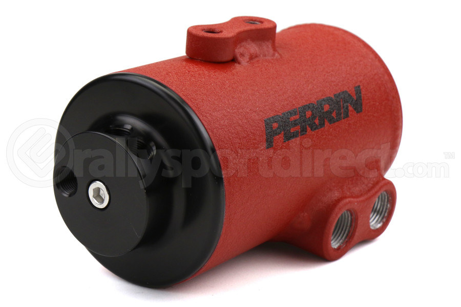 PERRIN Air Oil Separator Kit Red Wrinkle Finish - Subaru WRX 2015+