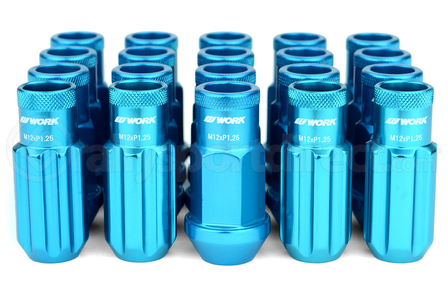 Work RSR Lug Nuts Blue Extended Open End 12x125 WRSM12X1.25BO