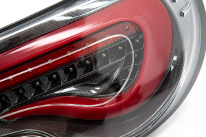 OLM VL Style Sequential Carbon Fiber Look Tail Light Red / Clear Lens - Scion FR-S 2013-2016 / Subaru BRZ 2013+ / Toyota 86 2017+