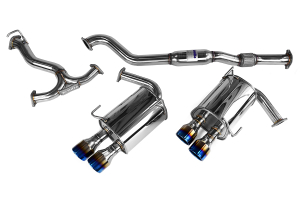 Invidia Q300 Cat Back Exhaust Titanium Tips - Subaru WRX/STI Sedan 2011-2014