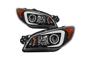 Spyder Projector Headlights Xenon/HID Model w/Light Bar DRL - Subaru WRX / STI 2006-2007