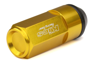 KICS Leggdura Racing Shell Type Lug Nut Set 53mm Closed-End Look 12X1.25 Gold - Universal