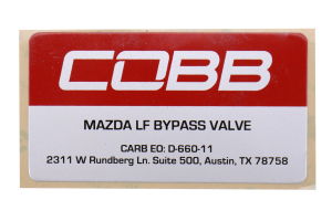 COBB Tuning LF Bypass Valve - Subaru Models (Inc. 2008 - 2014 WRX / 2005 - 2008 Legacy GT)