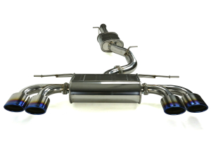 Invidia Q300 Quad Cat Back Exhaust w/Titanium Burnt Tips - Volkwagen Golf R 2015+