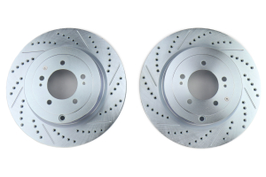 Stoptech C-Tek Sport Drilled and Slotted Rear Rotor Pair - Mitsubishi Evo X 2008-2015