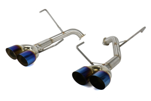 Nameless Performance Muffler Delete Single Wall Neochrome Tips - Subaru WRX 2015+ / STI 2015-2018