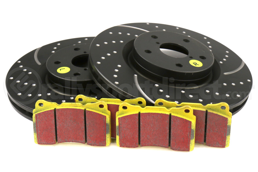 EBC Brakes S5 Front Brake Kit Yellowstuff Pads and 3GD Rotors Subaru