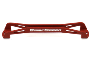 GrimmSpeed Lightweight Battery Tie Down Red - Subaru Models (inc. 2002+ WRX/STI)
