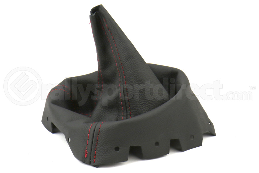 AutoStyled Black Leather Shift Boot w/ Red Stitching Standard Shifter - Subaru WRX 2009-2014