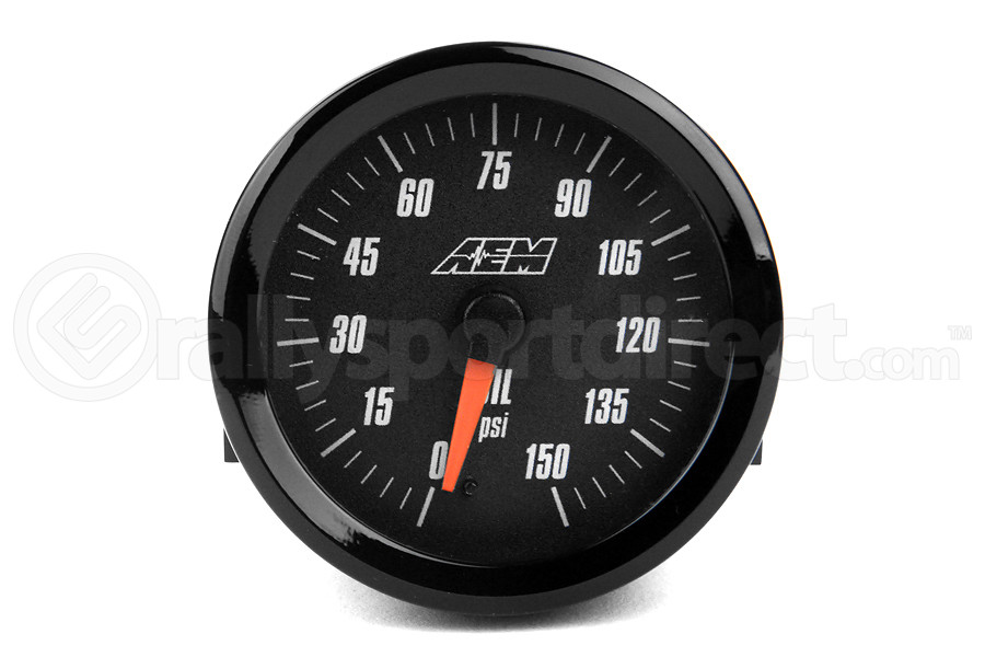 AEM Oil Pressure Gauge Analog 0150psi 52mm 305135 Free Shipping