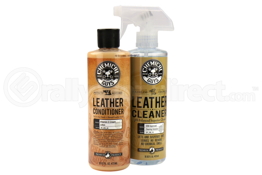 Chemical Guys Leather Cleaner and Conditioner Complete Leather Care Kit