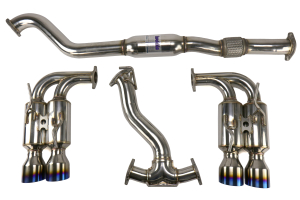Invidia R400 Gemini Cat Back Exhaust w/Titanium Tips - Subaru STI Hatchback 2008-2014 / WRX Hatchback 2011+