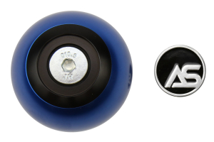 AutoStyled Shift Knob Black w/ Blue Aluminum Center - Ford Focus RS 2016+ / Ford Focus ST 2013+ / Ford Fiesta ST 2014+