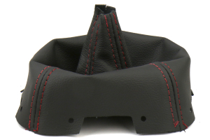 AutoStyled Black Leather Shift Boot w/ Red Stitching Short Shifter - Subaru WRX 2009-2014