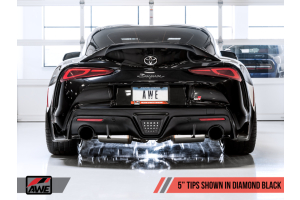 AWE Touring Edition Cat-Back Exhaust System Resonated Diamond Black Tips - Toyota Supra 2020+