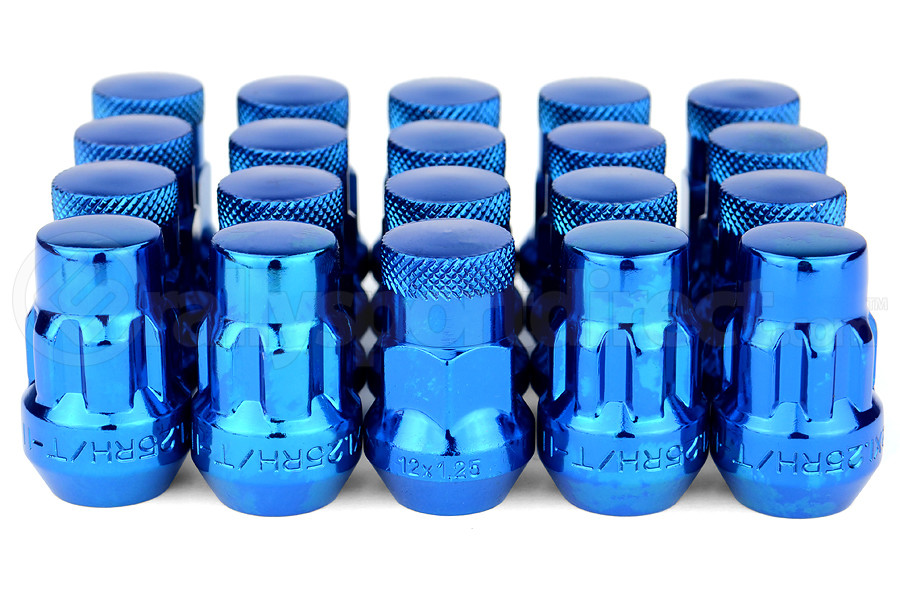 Muteki SR35 164 Closed Ended Chrome Blue Lug Nuts 35mm 12x125 32925UP